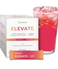 NeoLife Elevate energijos papildas su kofeinu, L-teaninu, vitaminais ir aminorūgštimis